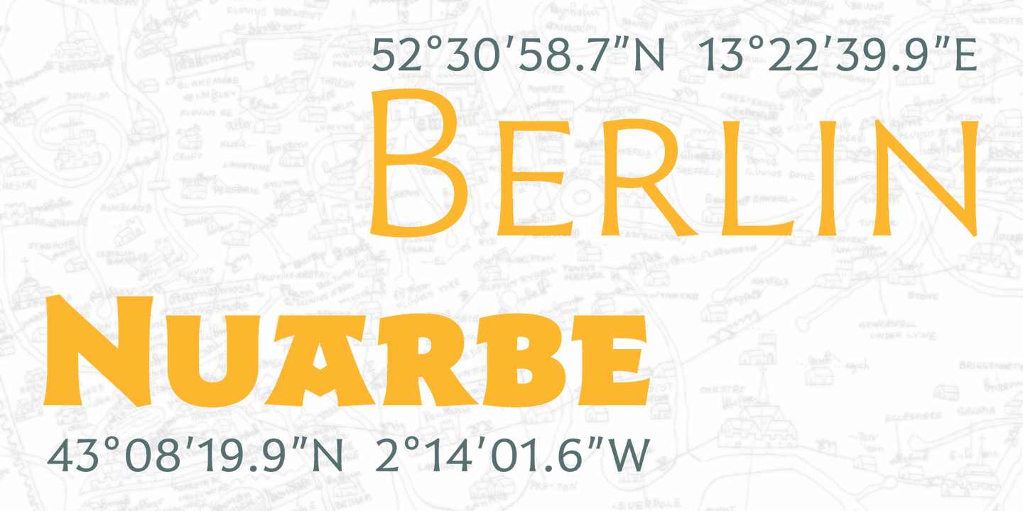 Beispiel einer Harri Text Regular-Schriftart